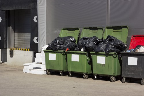 Recycling facility handling sorted materials